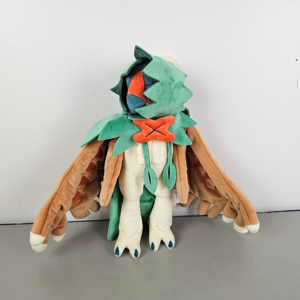 Pokemon Center Decidueye Plush 2017 Alola Region Stuffed Toy Green Brown
